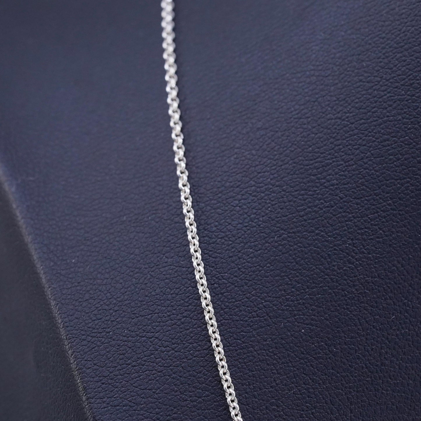 20”, 1mm, Vintage sterling silver circle chain, 925 necklace
