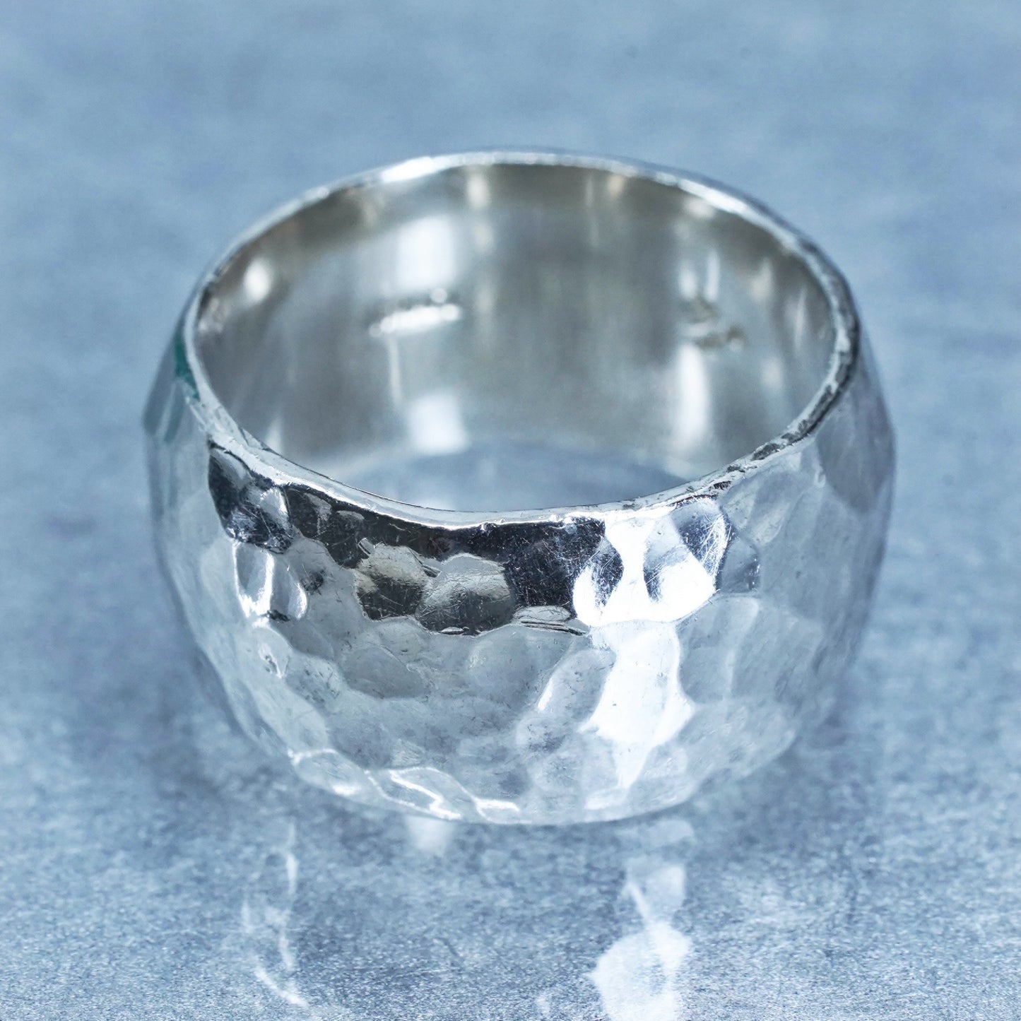 Size 7.75, Silpada 925 Sterling Silver Band Cuff Ring Hard Find R0723 Classic