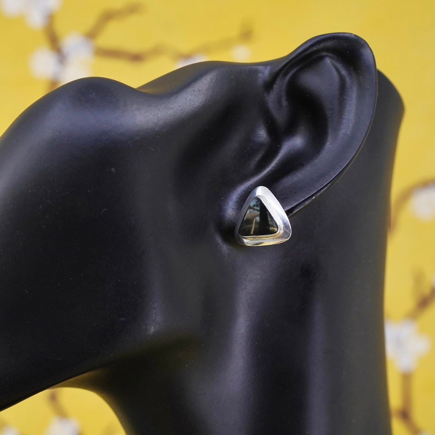 Jewelry Marked Cid (clyde Duneier) sterling 925 Silver onyx studs earrings