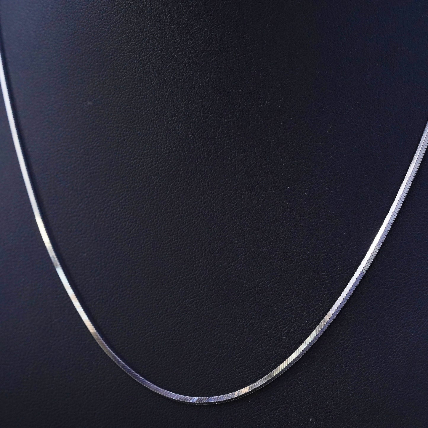 18", 2mm, Vintage sterling silver square snake chain, Italy 925 chain