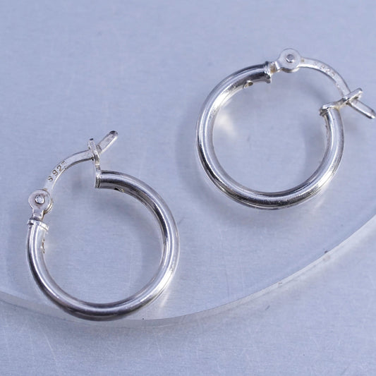 0.5”, vintage Sterling silver handmade earrings, 925 hoops