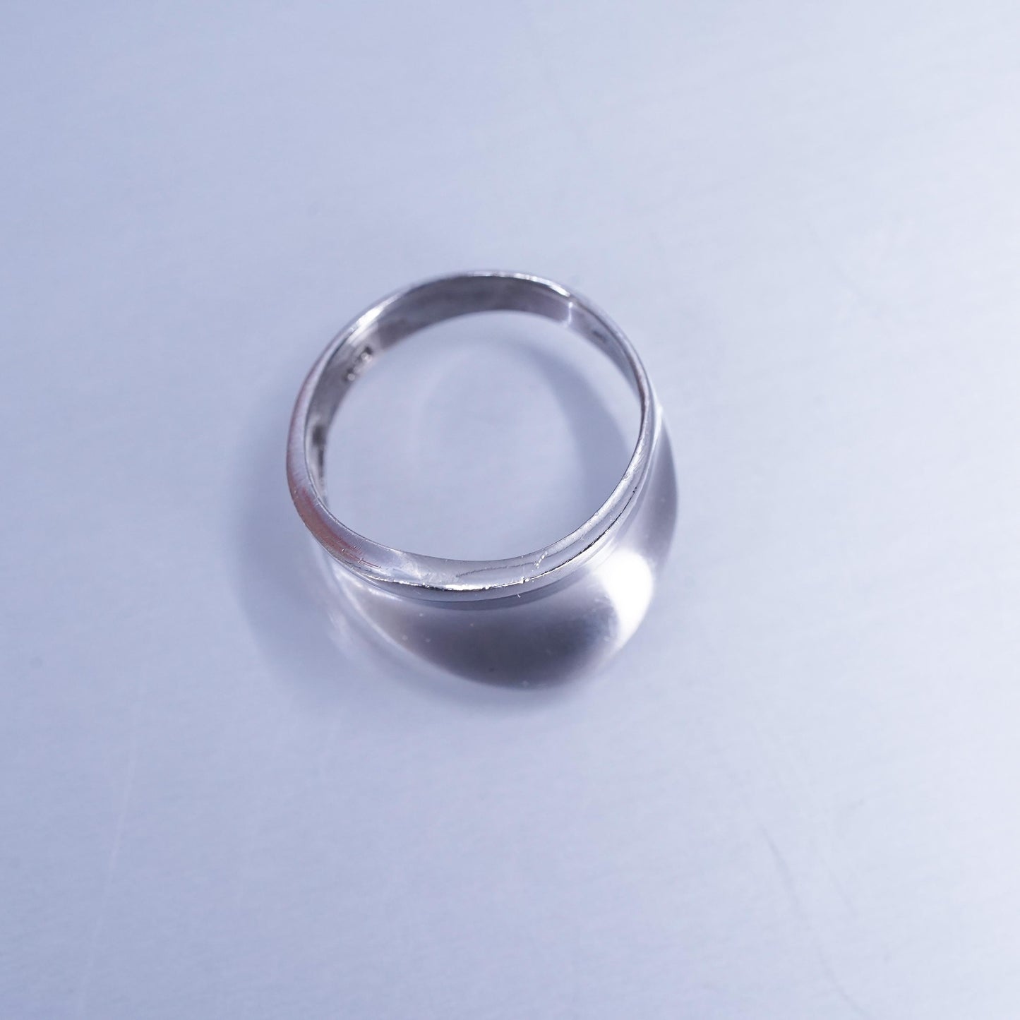 Size 9.5, vintage modern Sterling 925 silver handmade ring, wavy band