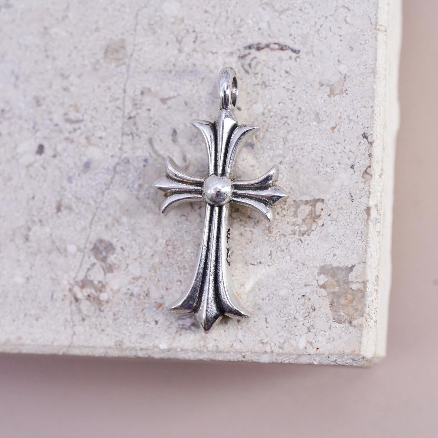 Vintage Chrome Hearts 2004 Sterling silver handmade pendant, 925 cross