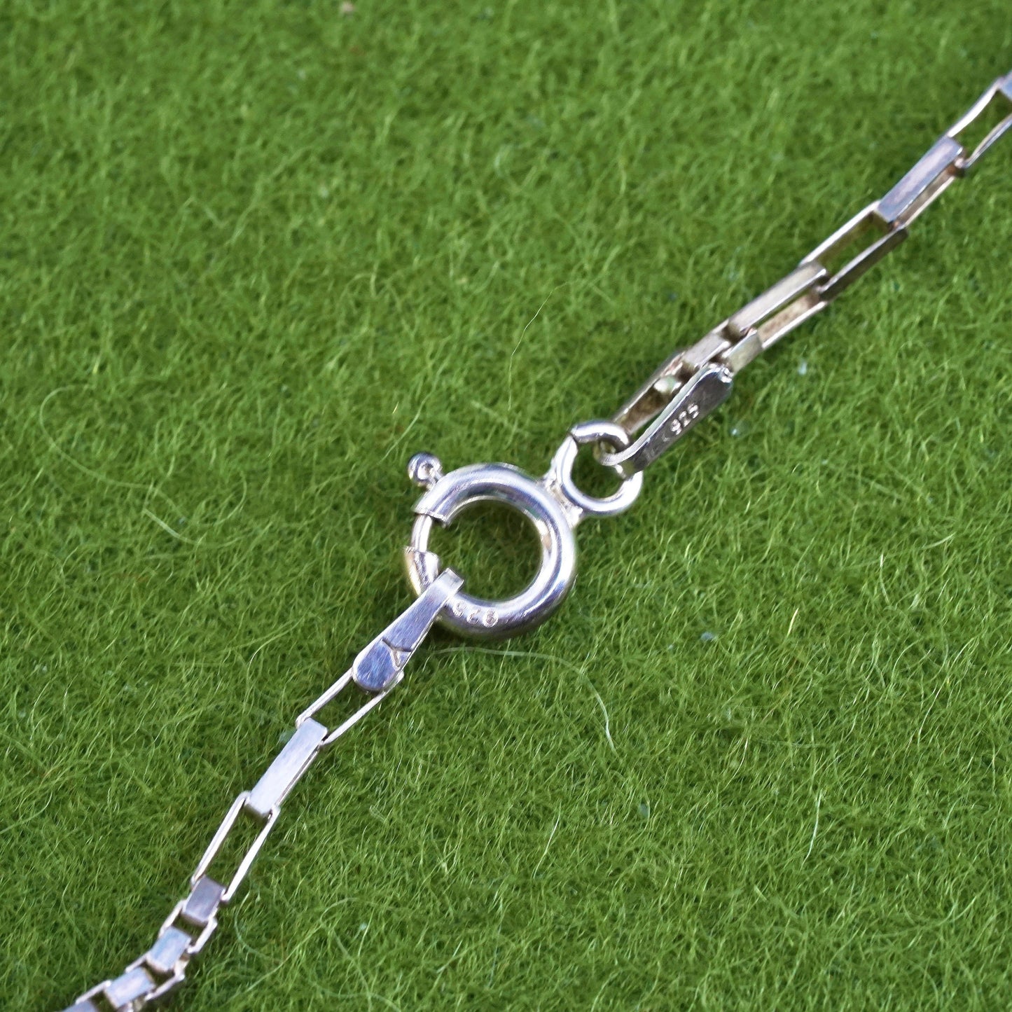 18", 1.6mm, vintage sterling silver box chain, 925 necklace