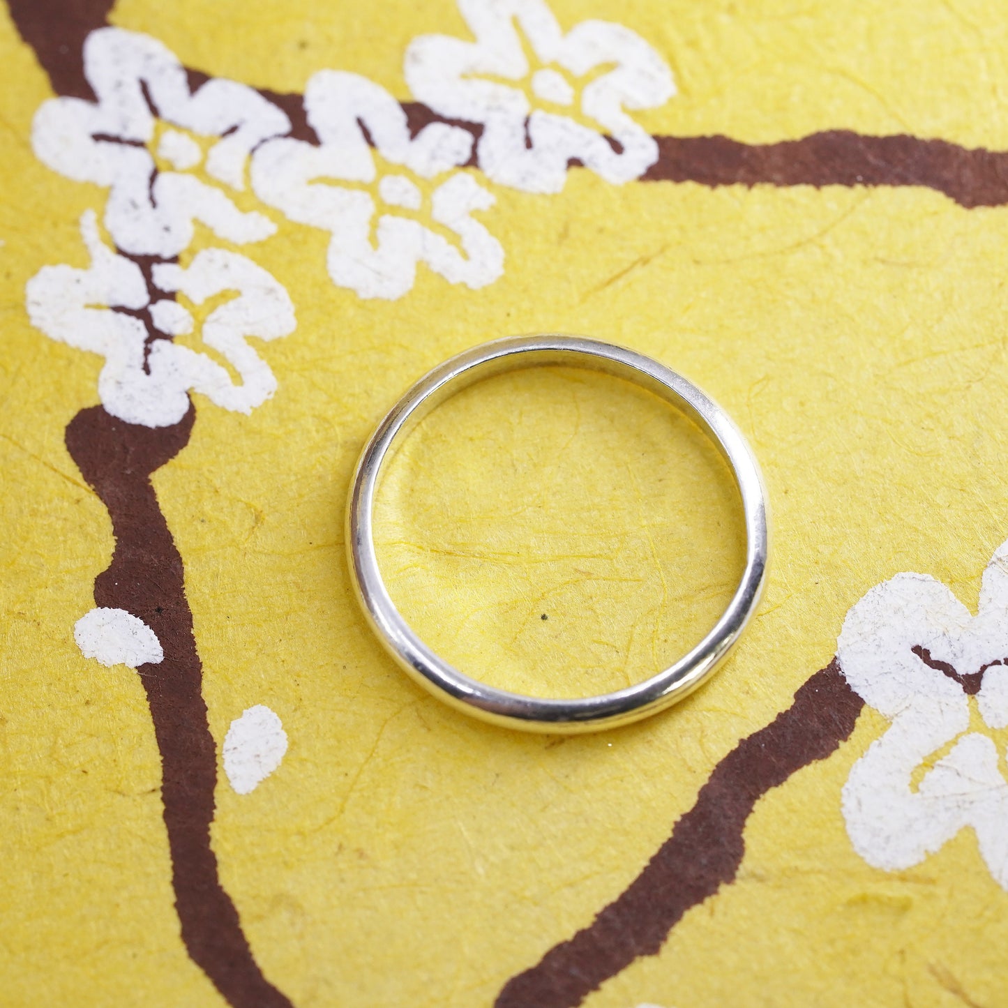 Size 6, vintage rage sterling silver handmade ring, 925 wedding band