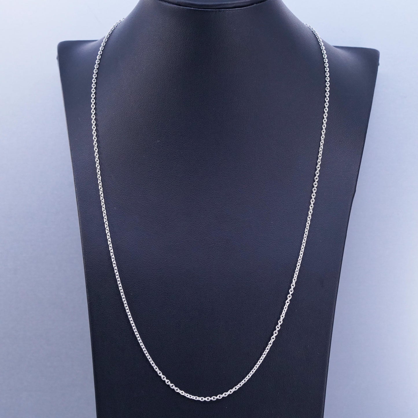 24” 2mm, vintage Pandora ALE Sterling 925 silver circle chain necklace