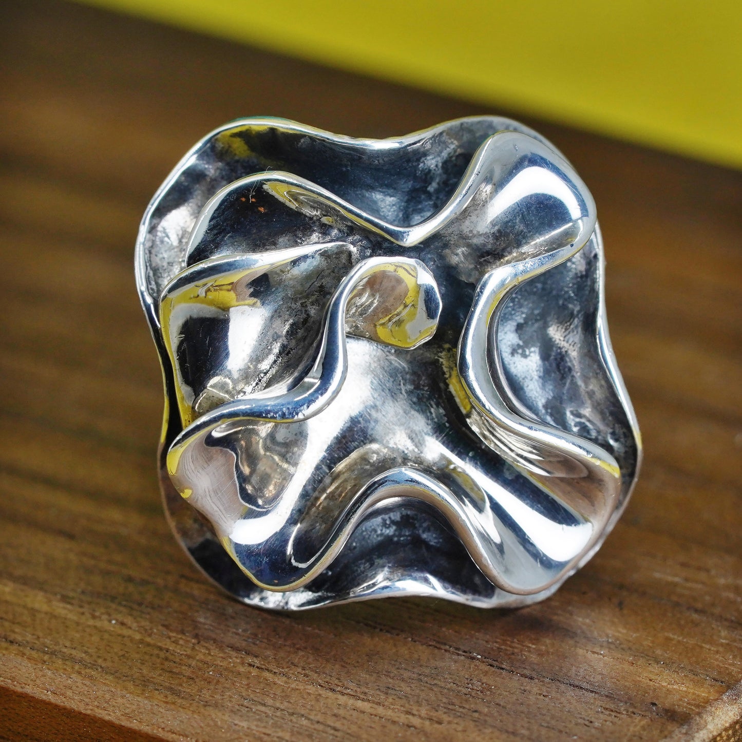 Size 6, Silpada sterling 925 silver handmade Freeform floral statement ring