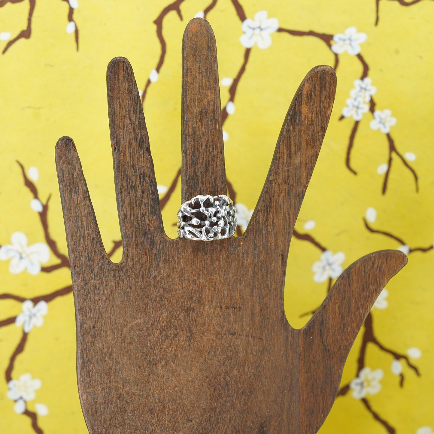 Size 5, vintage Sterling 925 silver handmade ring, filigree band