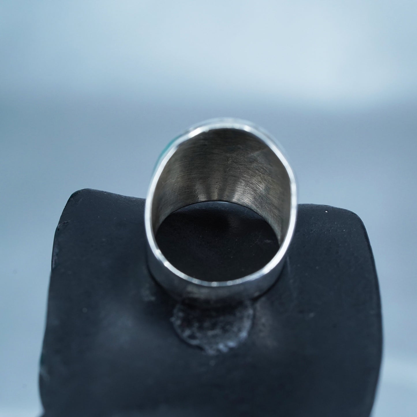Size 6.5, Native American southwestern Sterling 925 silver ring, wide band
