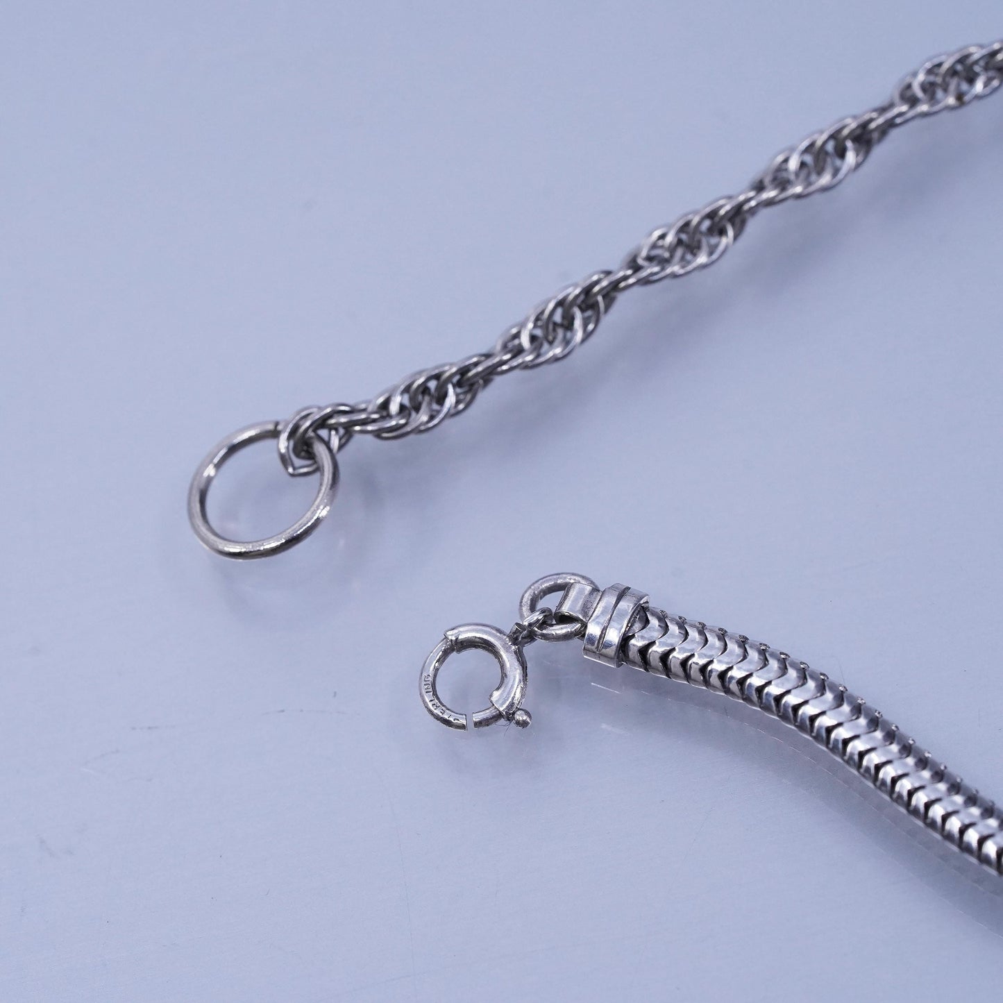 18” 4mm, Vintage Thick Sterling 925 Silver Snake chain Necklace