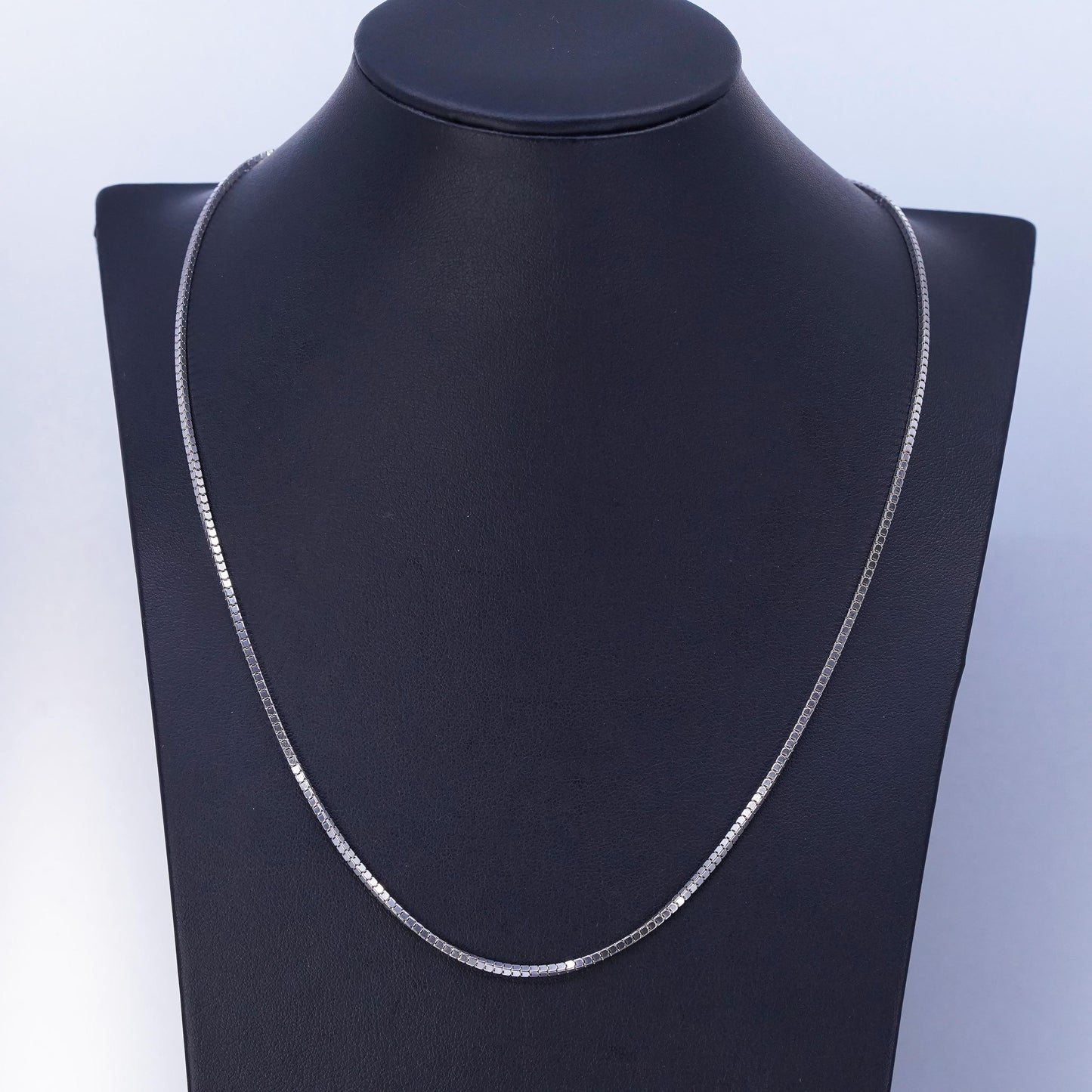 20” 2mm, vintage Italian Sterling 925 silver handmade box chain necklace