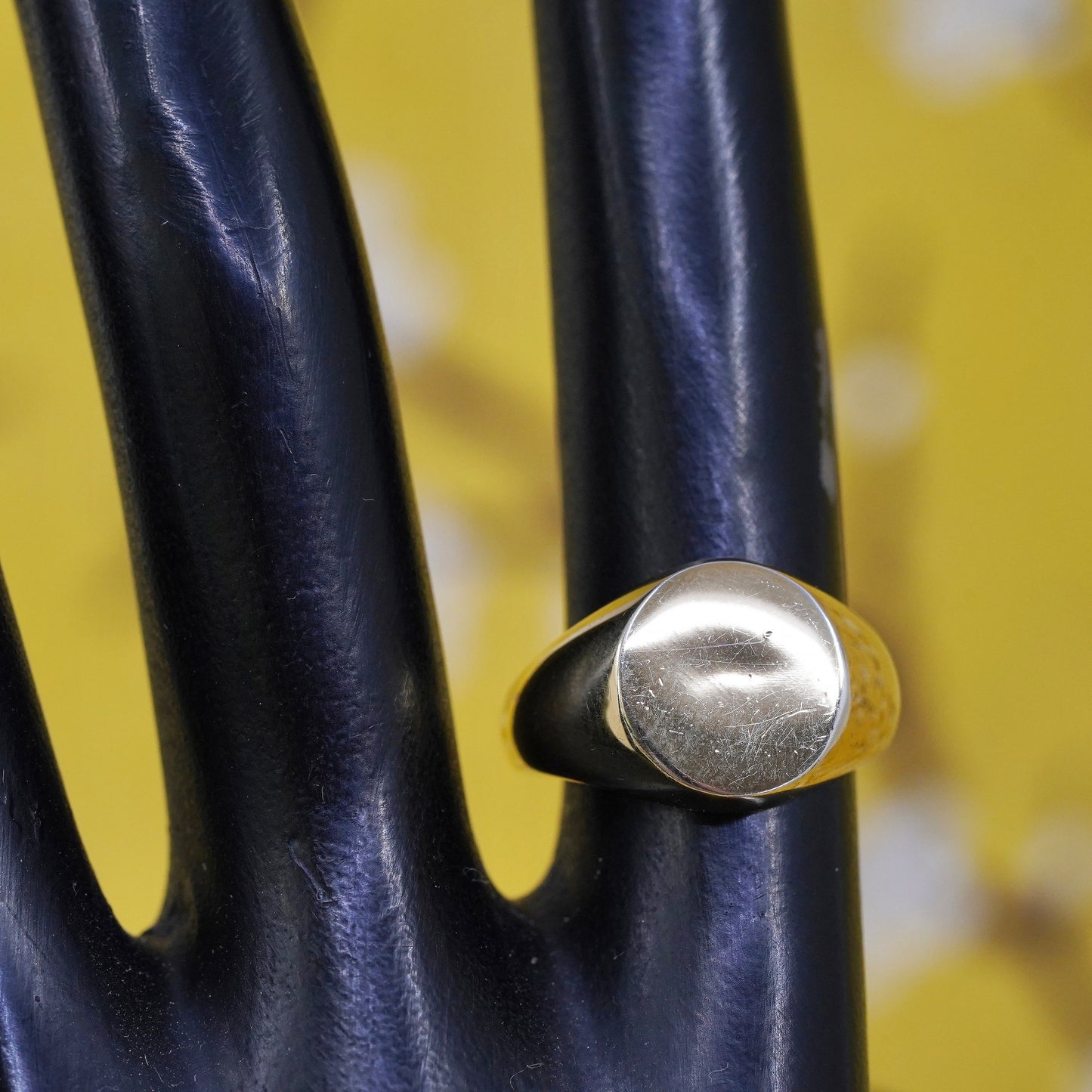 Size 6, vintage vermeil gold over Sterling silver handmade ring, 925 blank band