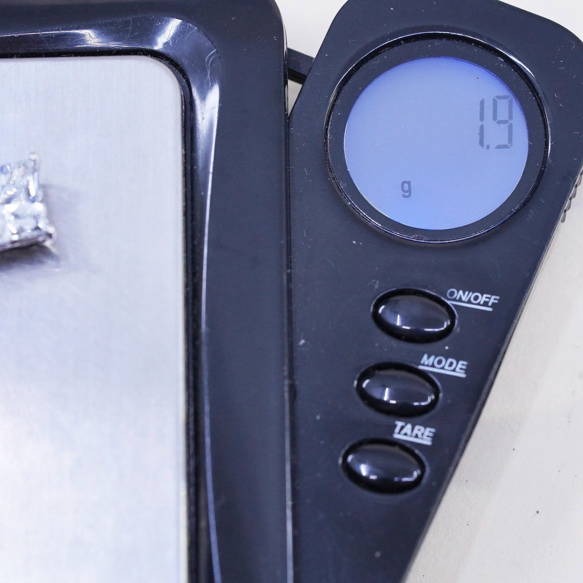 Vintage sterling silver square cz pendant, 925 charm