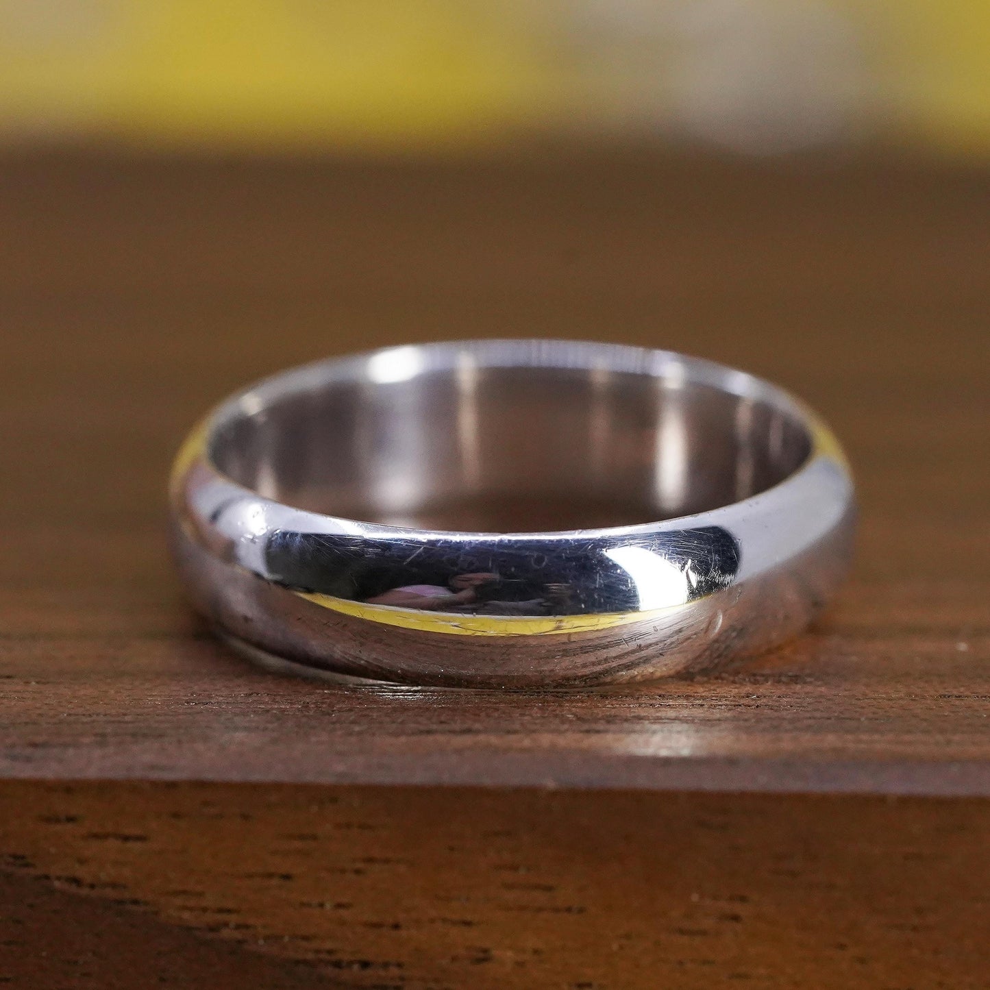 Size 8, vintage rage sterling silver handmade ring, 925 wedding band