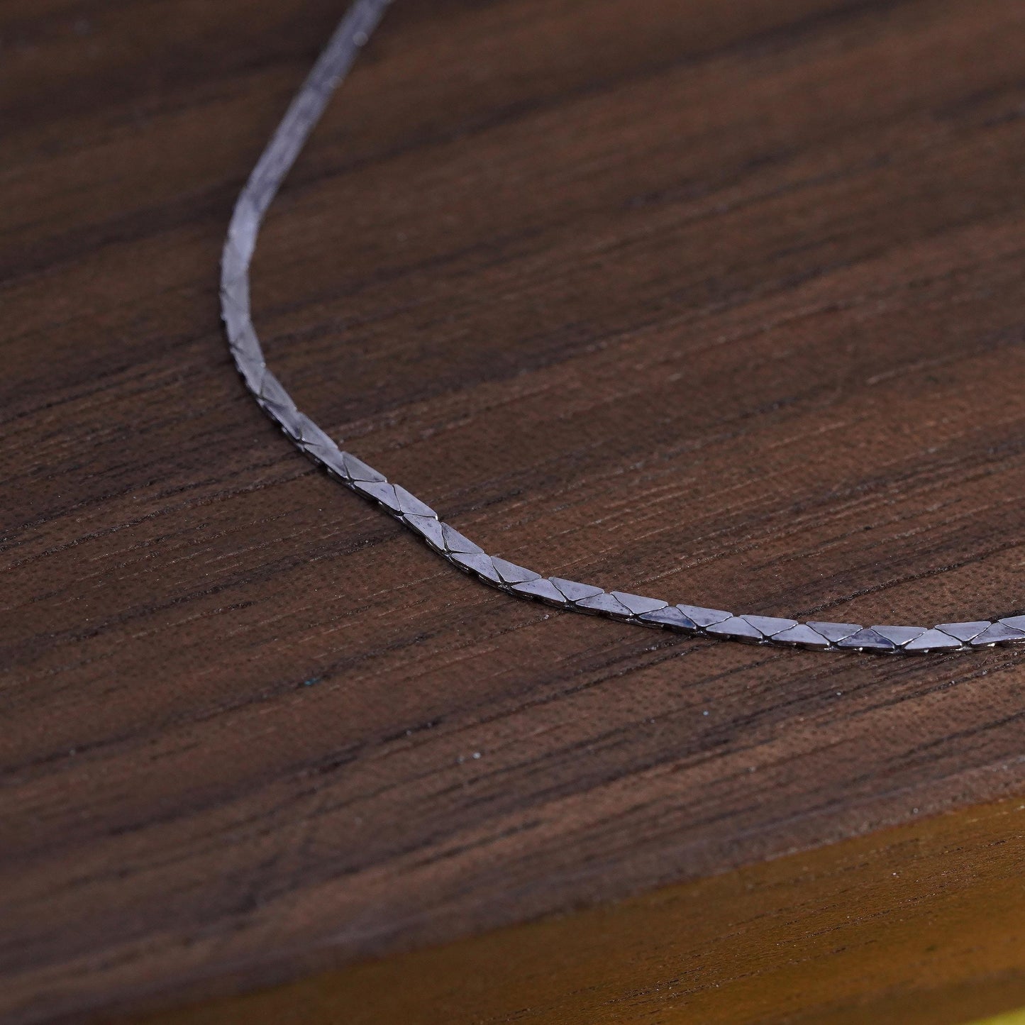 7.25" 1mm, vintage Italian Sterling silver snake chain, 925 bracelet