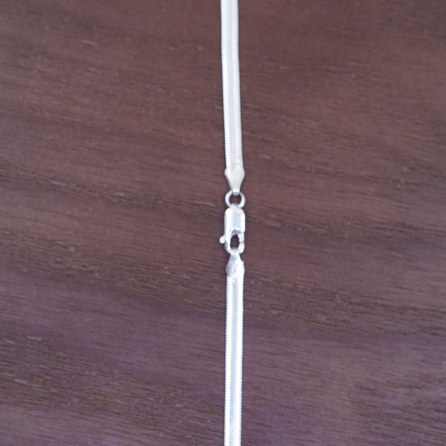 20”, 4mm, vintage Sterling silver flatten snake chain, 925 necklace