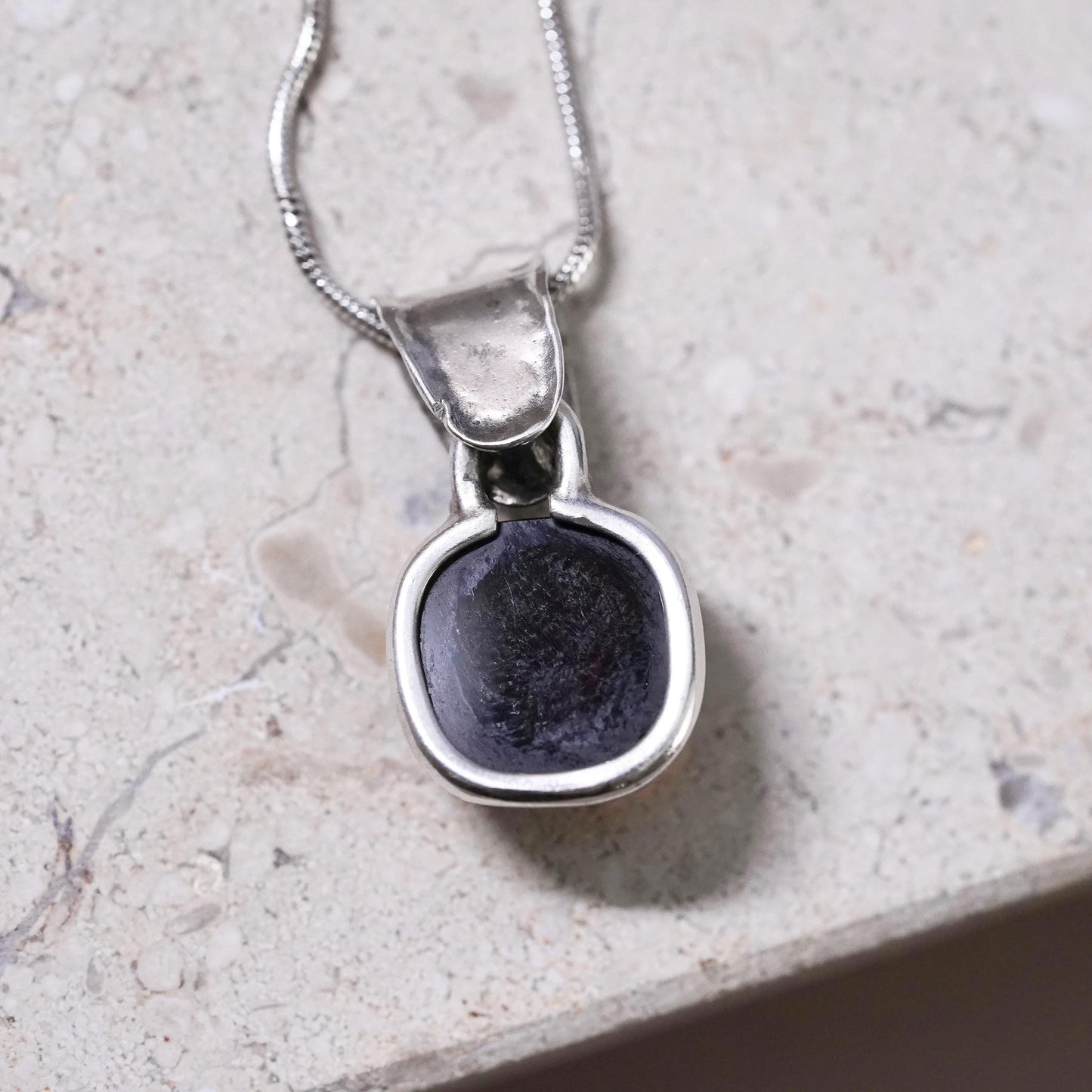 16”, Retired Silpada Sterling Silver Garnet Smoky Topaz CZ Pendant Necklace