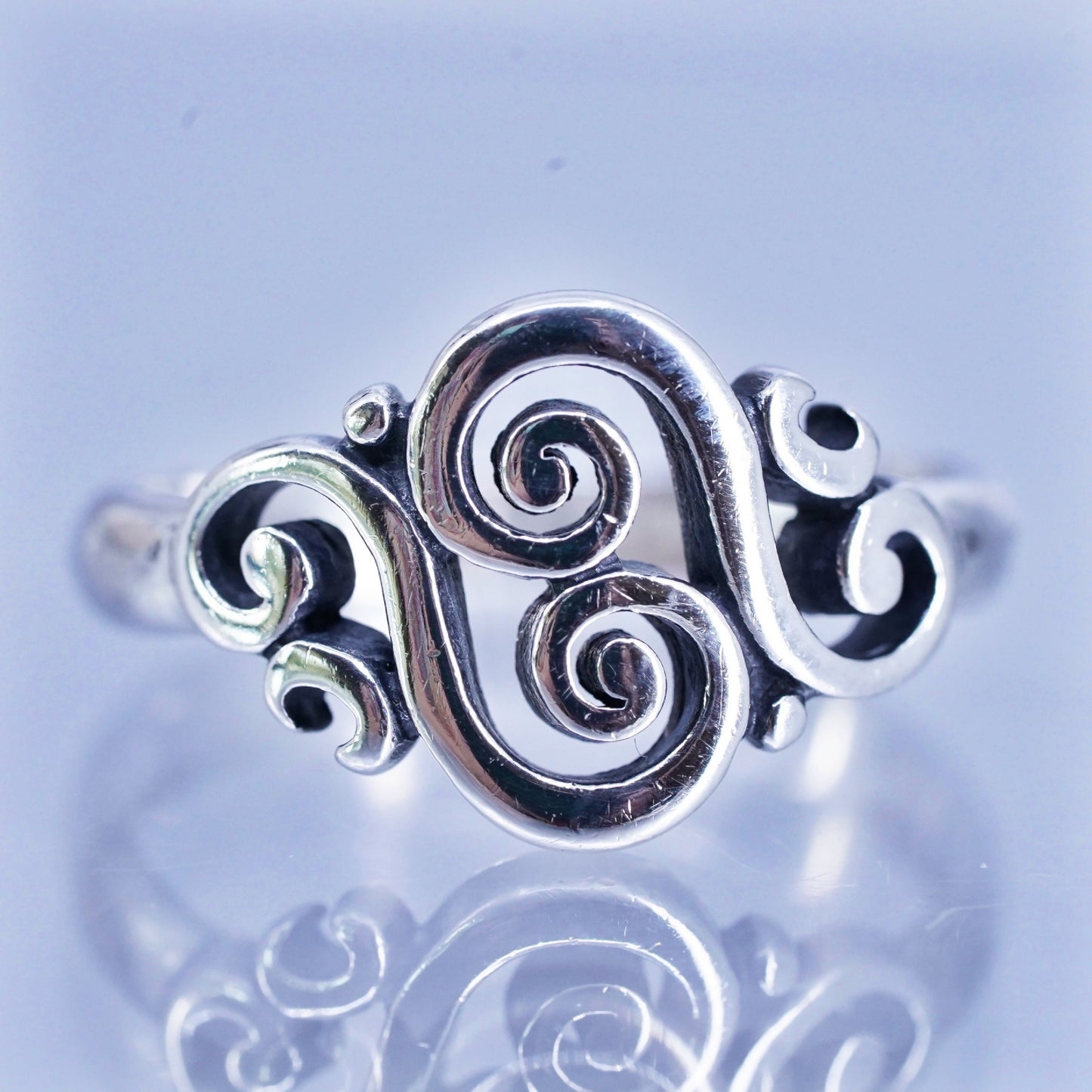 Size 6, James Avery 925 Sterling Silver Spanish Swirl Scroll Filigree Ring