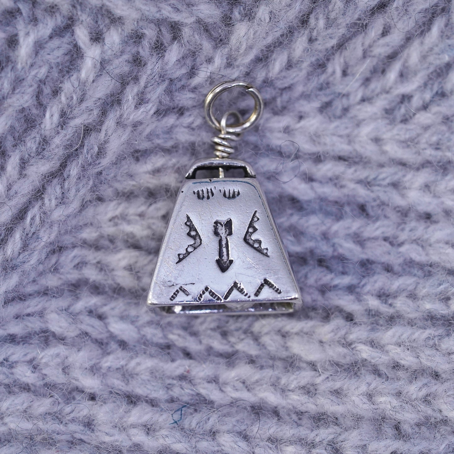 Vintage southwestern Sterling silver chime, bell, ring, 925 harmony ball