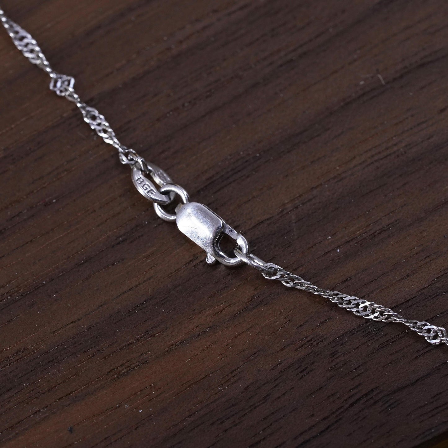 18”, 2mm, vintage Sterling silver necklace, 925 twisted curb chain