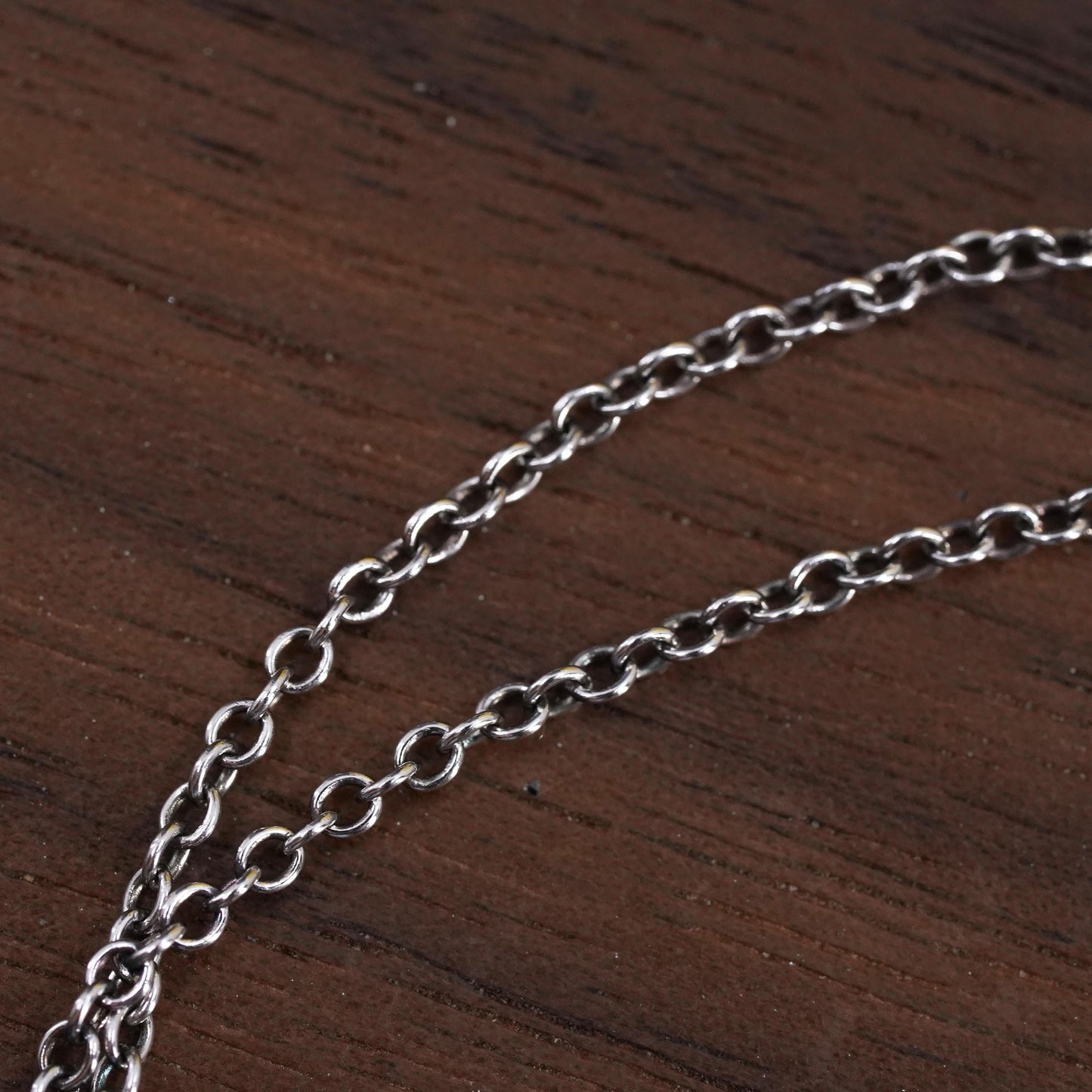 16” 1.6mm, vintage Sterling silver necklace, 925 circle chain