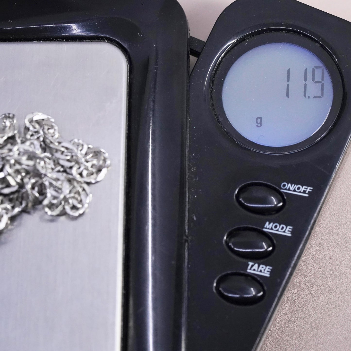 25", vintage Italian Sterling silver handmade necklace, 925 twisted curb chain