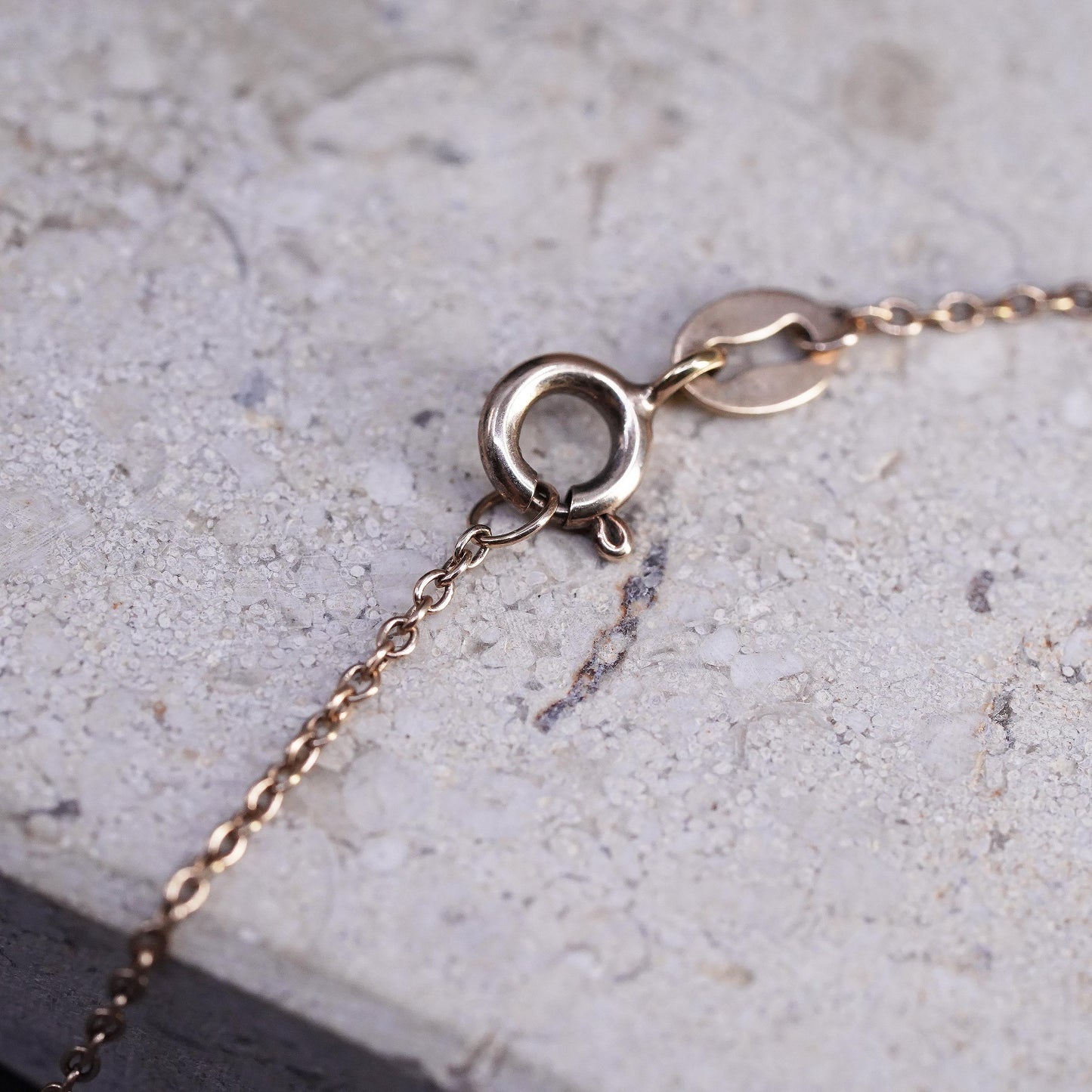 18" rose gold pleated Sterling silver necklace, 925 circle cz heart pendant