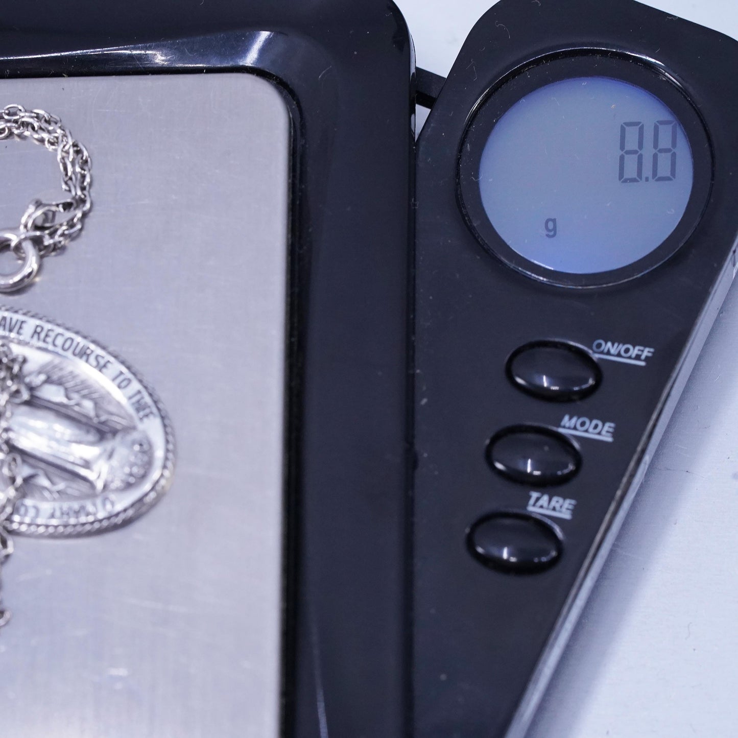 Vintage sterling 925 silver handmade necklace with Virgin Mary pendant pendant