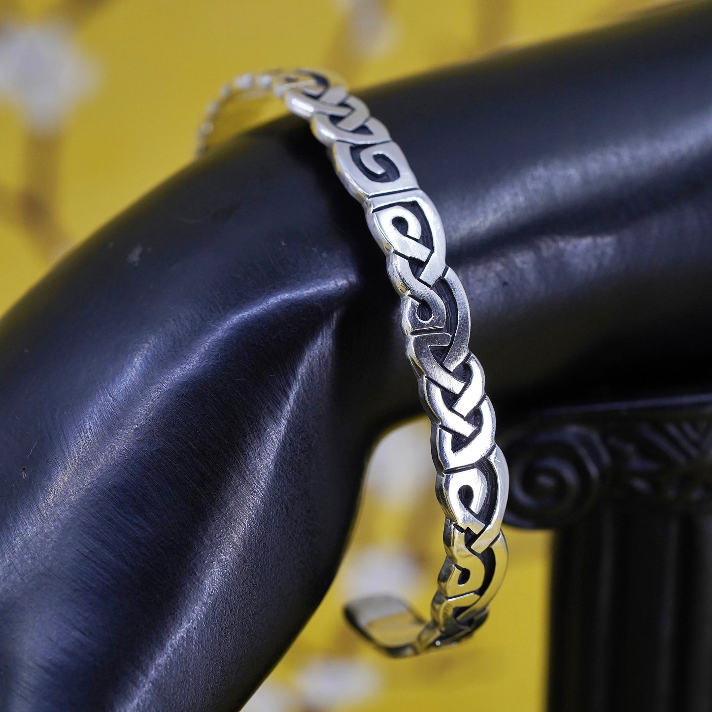7.5”, Native American Sterling silver handmade bracelet, hopi 925 silver cuff