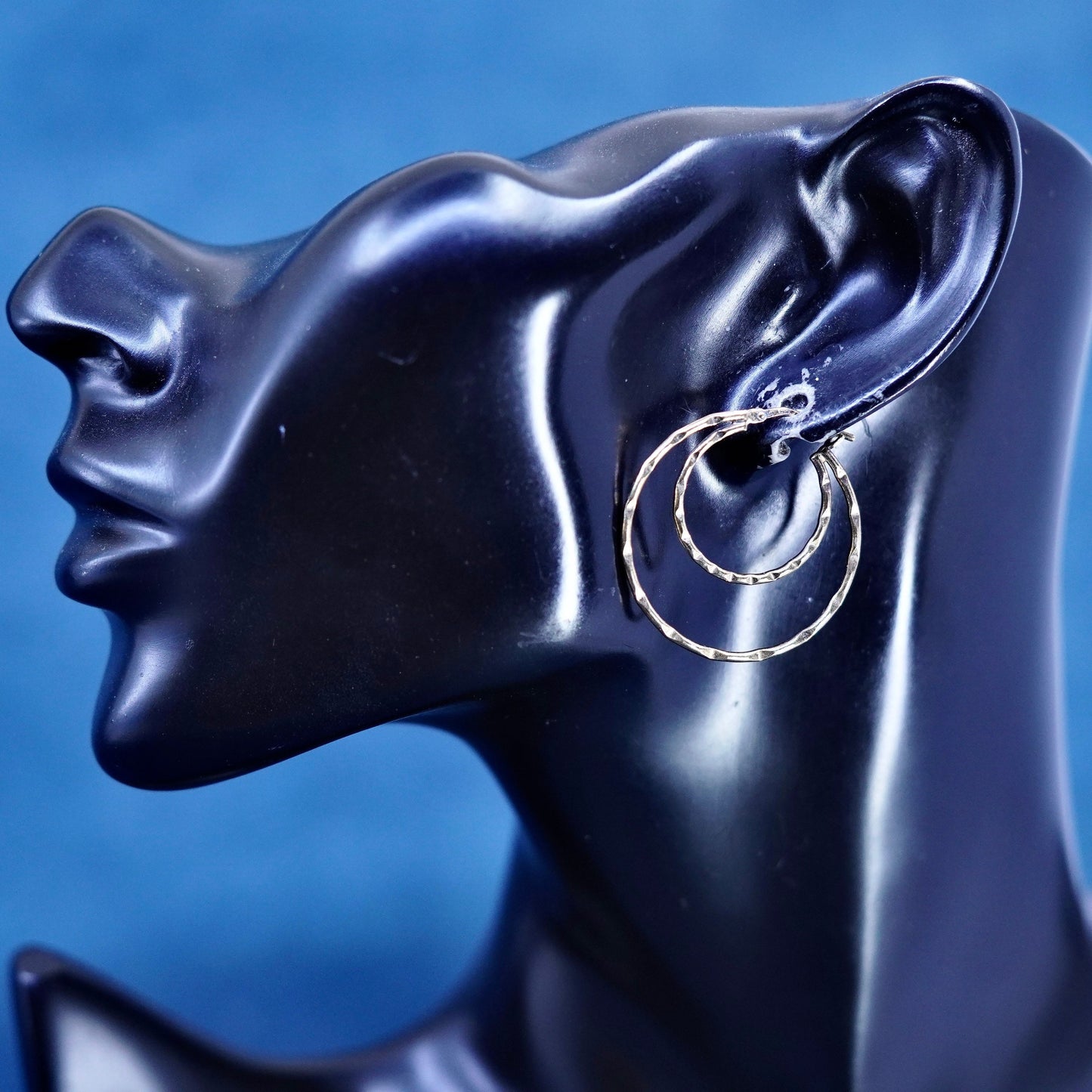 1.25”, Jordan vermeil gold filled Sterling 925 silver hoop earrings, huggie