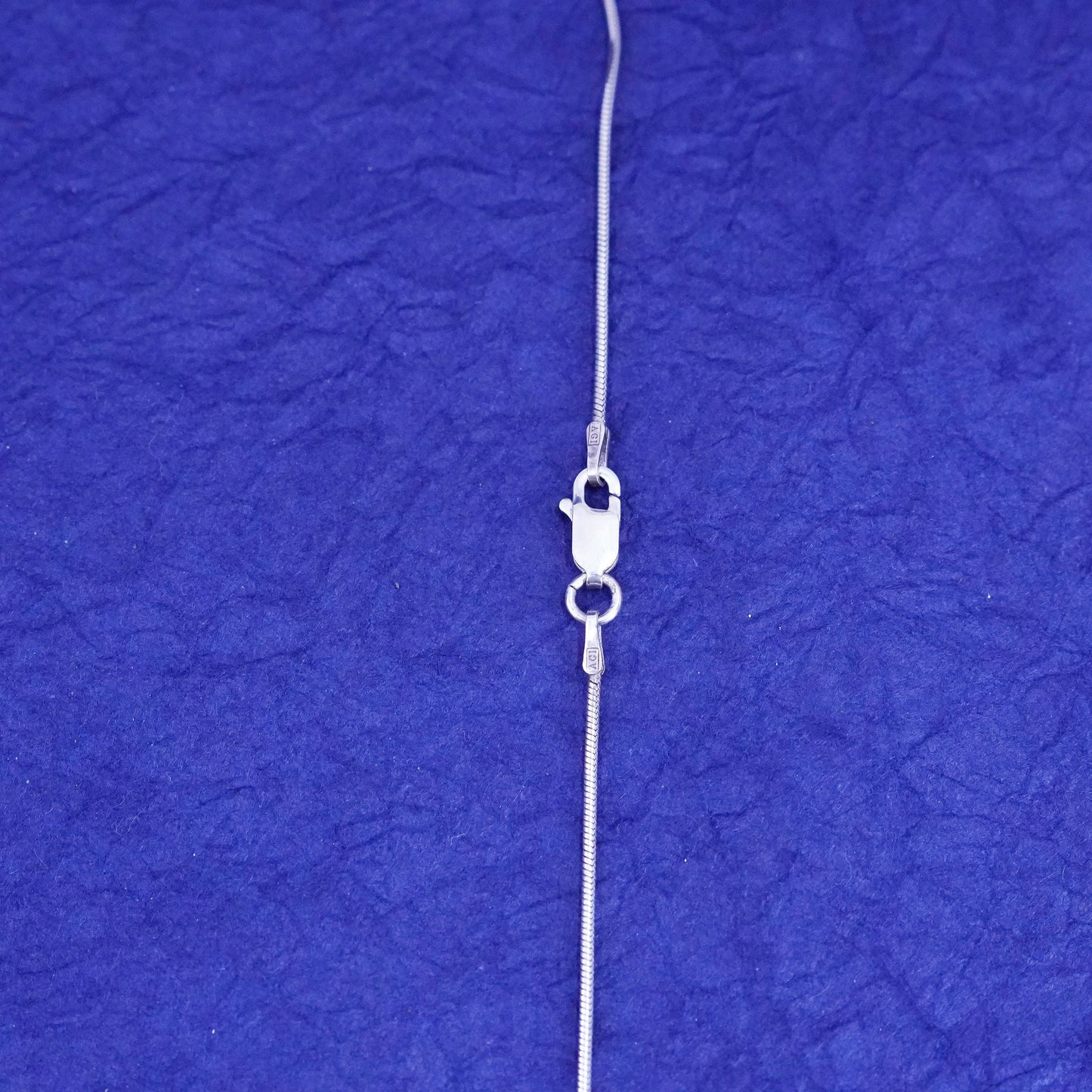 16”, Sterling silver handmade necklace, 925 snake chain entwined circle pendant