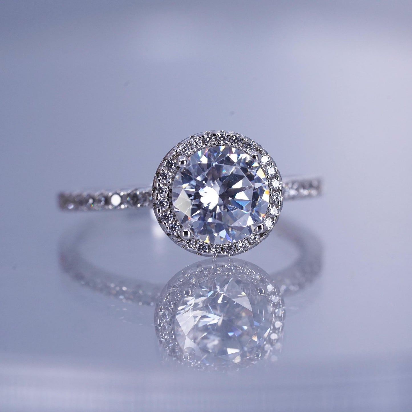 Size 9, vintage Sterling 925 silver statement engagement ring with cluster Cz