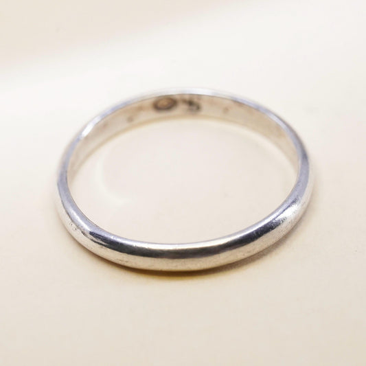Size 6.25, VTG southwestern Shube sterling silver ring, 925 thin stackable band