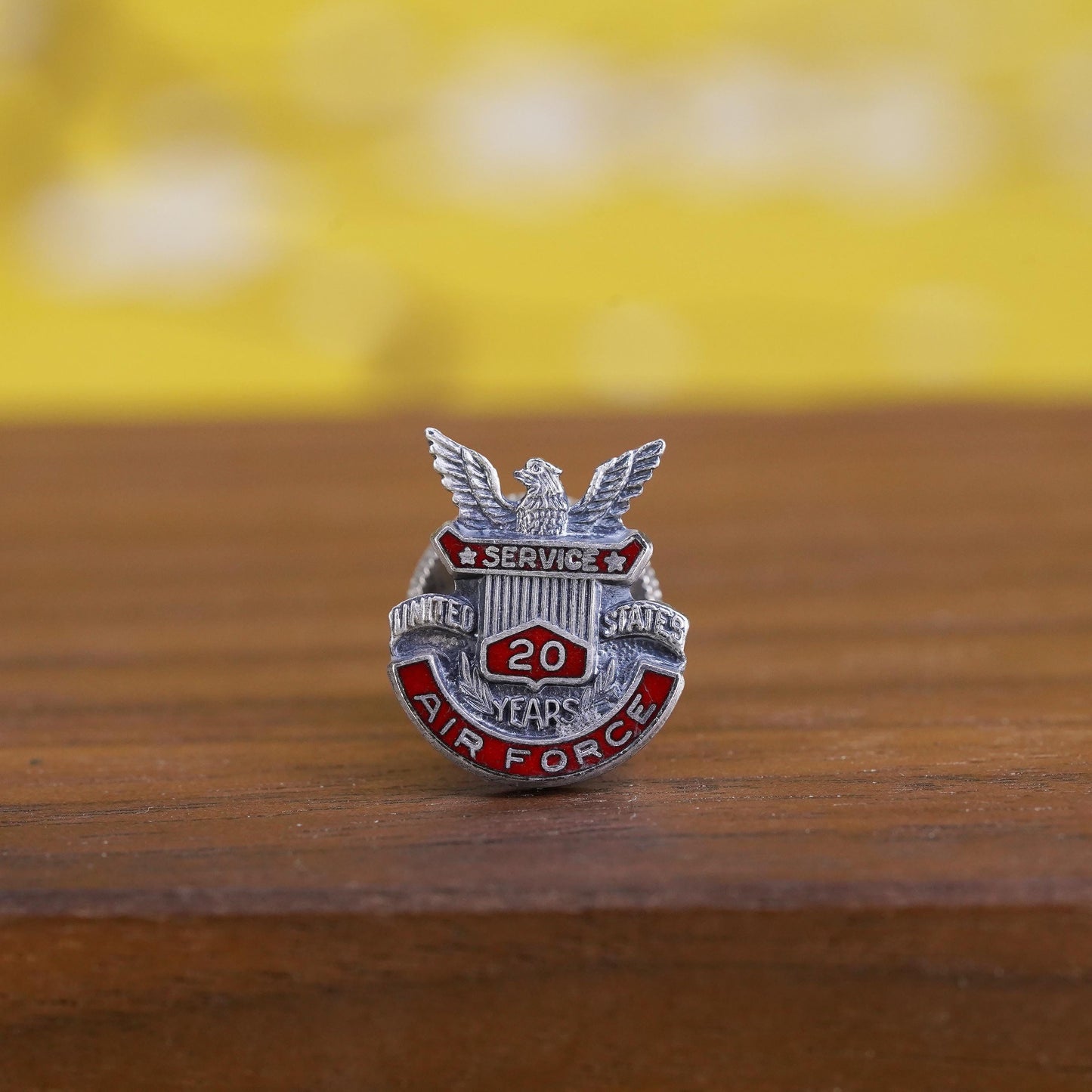 Vintage Sterling 925 silver US Air Force pin 20 years
