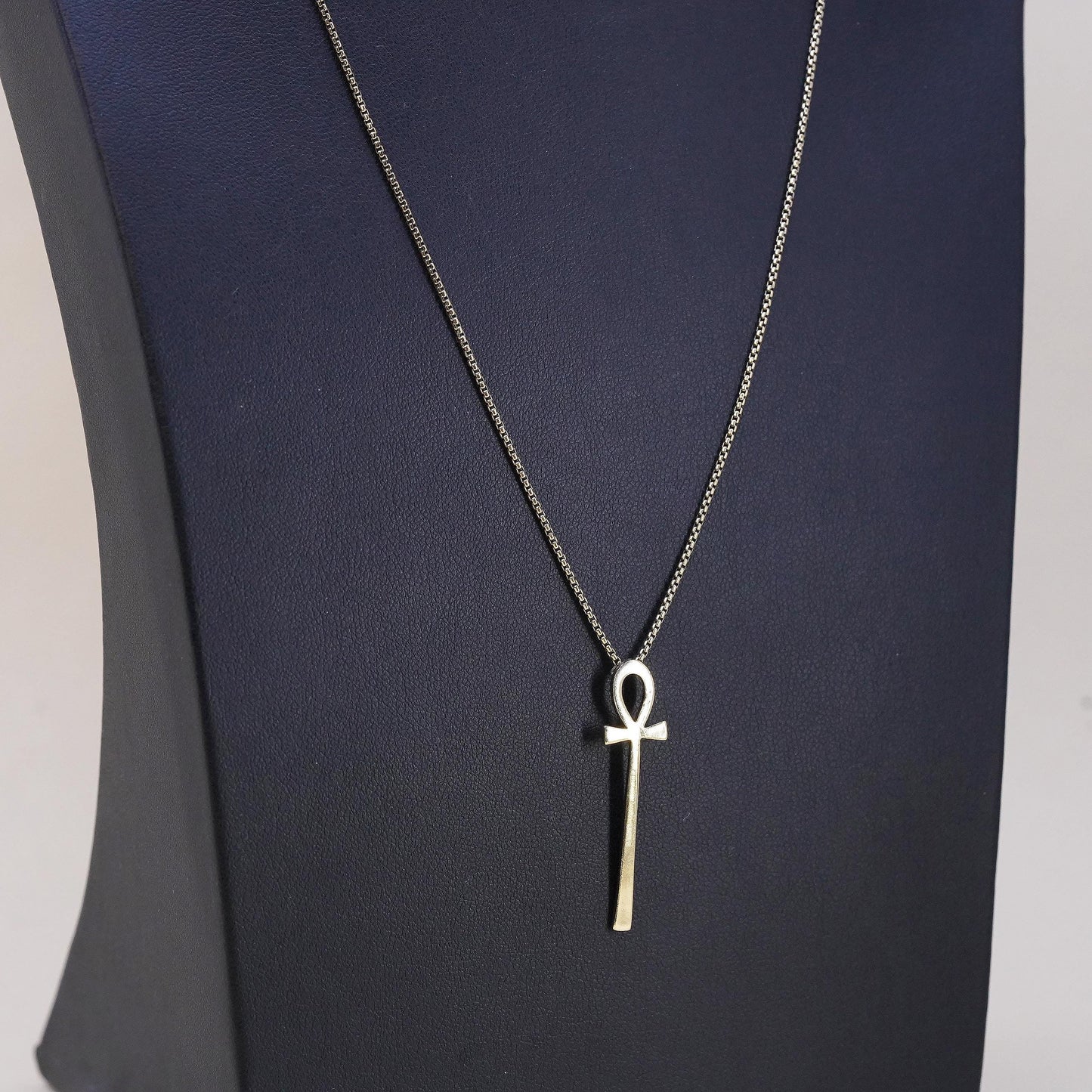 18+3”, Alex and Ani vermeil gold sterling 925 silver necklace Egyptian Ankh