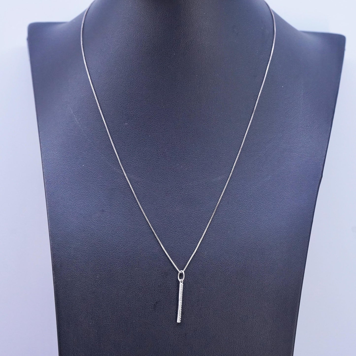 18”, Origami Owl jewelry 925 sterling silver box necklace, 925 cluster cz charm