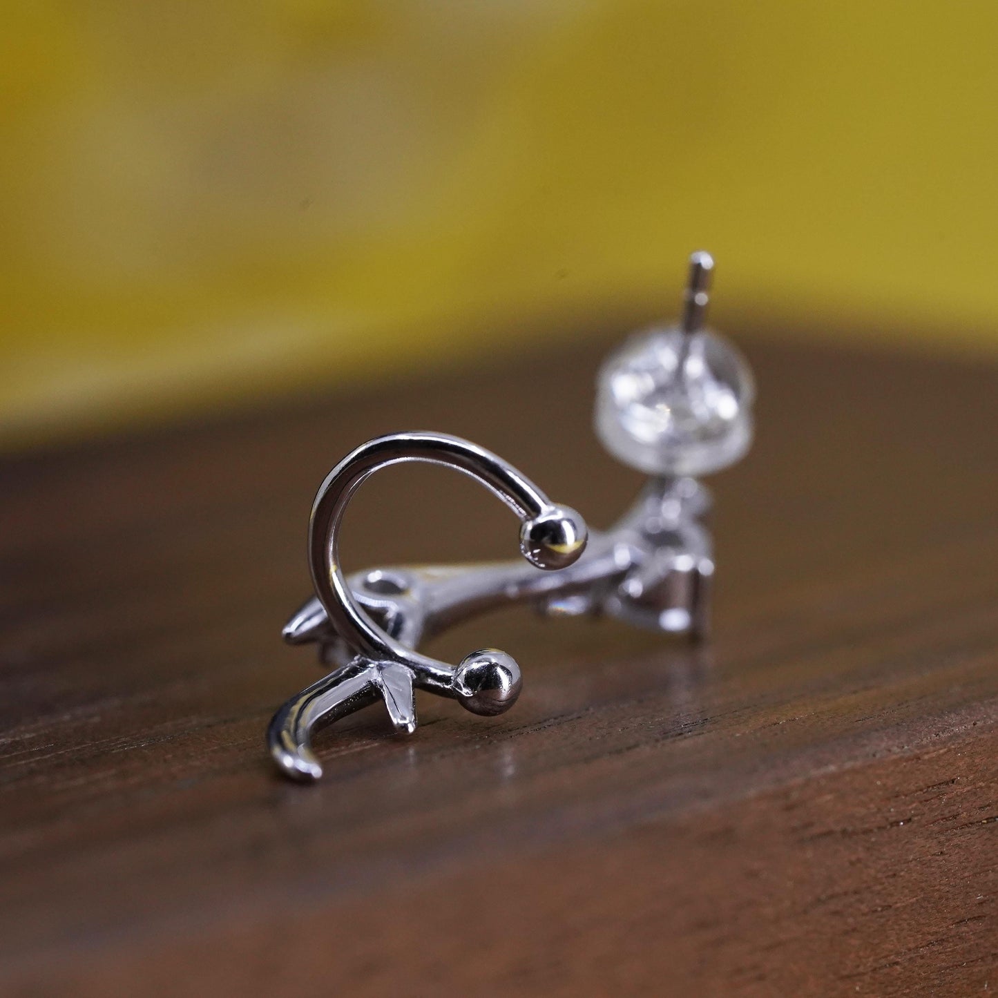 Vintage Sterling 925 silver clear Cz studs, Swarovski earrings