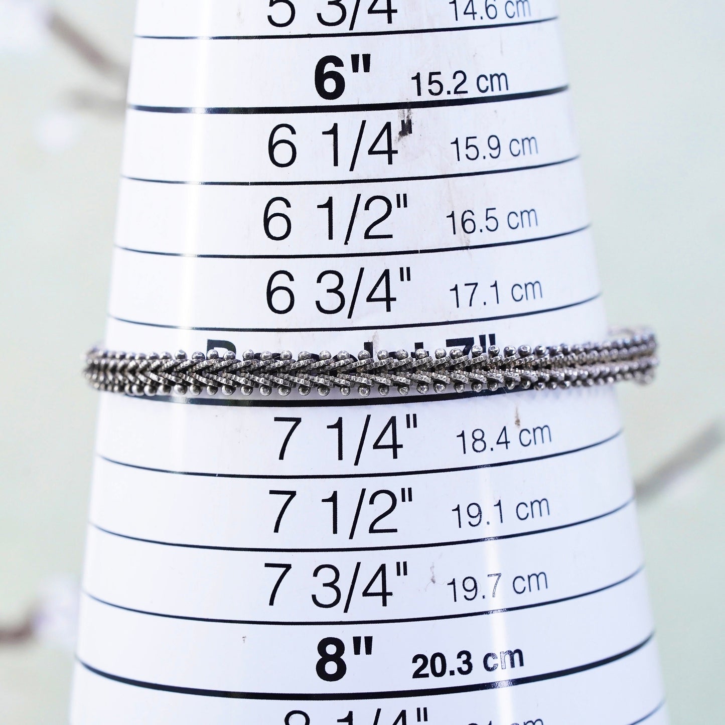 7” 5mm, sterling silver handmade bracelet, charm bracelet, 925 wheat link chain
