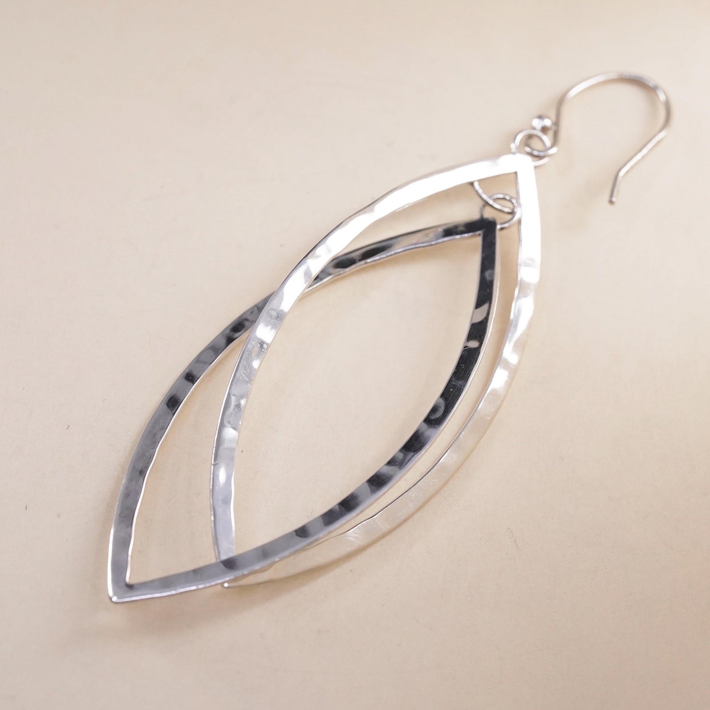 SILPADA Sterling 925 Silver Double Marquise Twirl Hoop single 1 earring, W2423