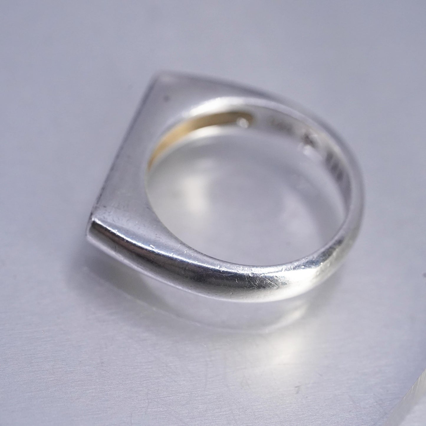 Size 6, Vintage Silpada Sterling Silver Flat R3264 BIG IDEA Band Ring 925