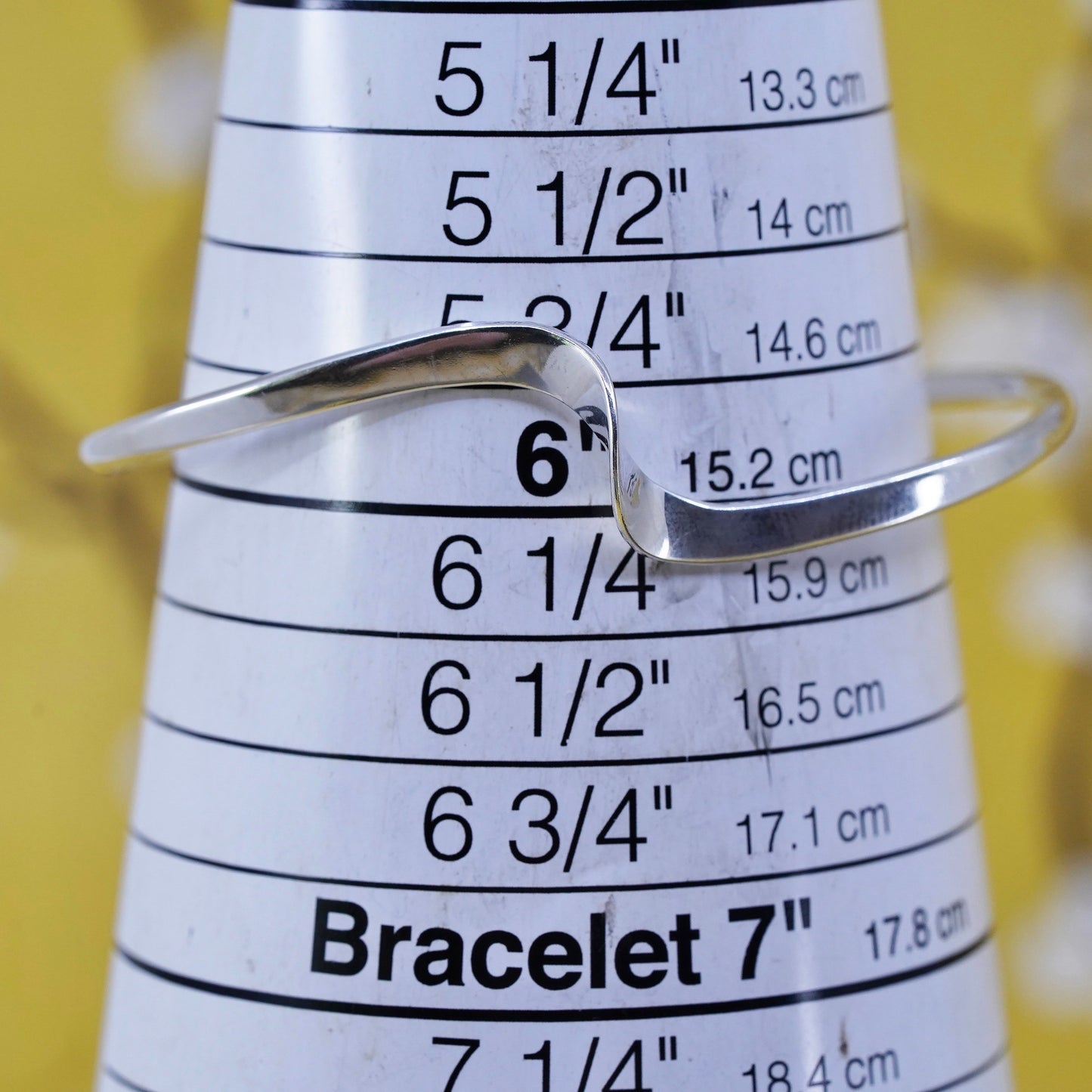 6", Vintage southwestern Sterling silver handmade bracelet, 925 twisted cuff