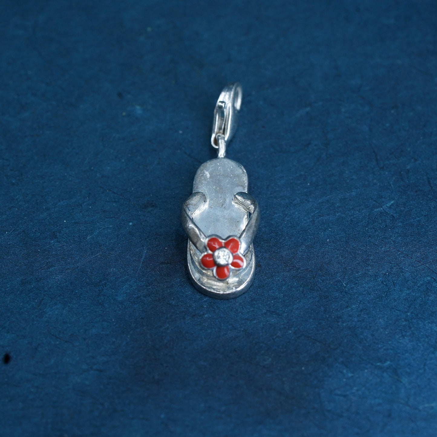 Vintage Thomas Sabo Sterling Silver enamel sandal Pendant with flower