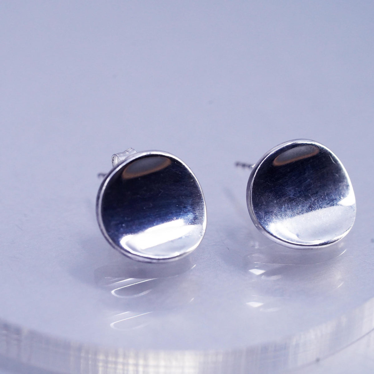 Robert Lee Morris RLM Studio Sterling 925 Silver Stud Earrings Polished Button