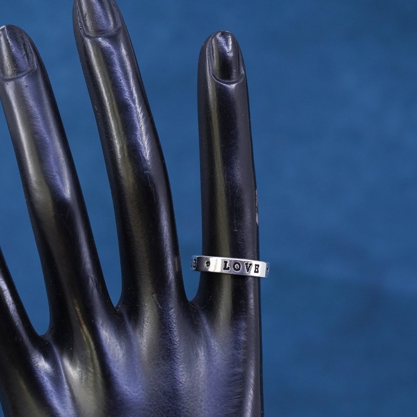 Size 6, VTG Sterling silver prayer ring, 925 band engraved "true love waits"