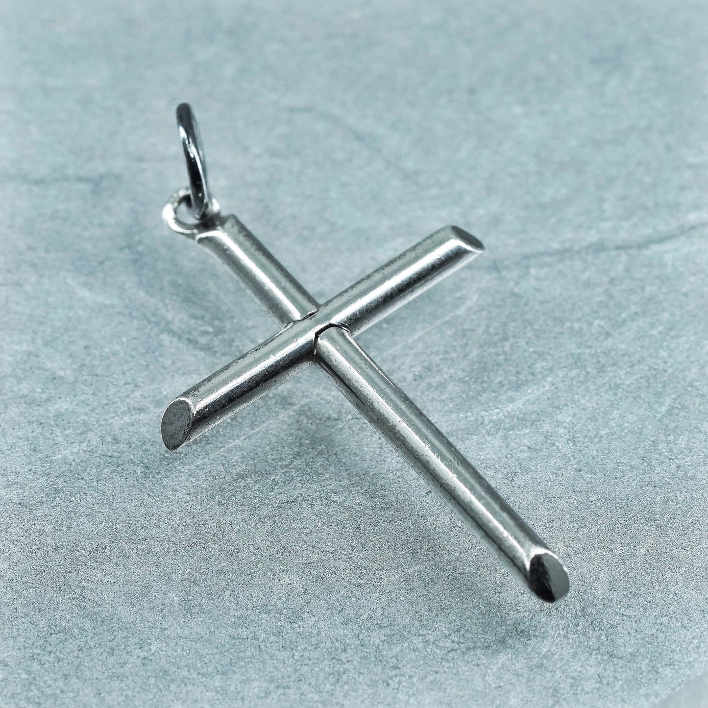Vintage sterling 925 silver handmade cross pendant
