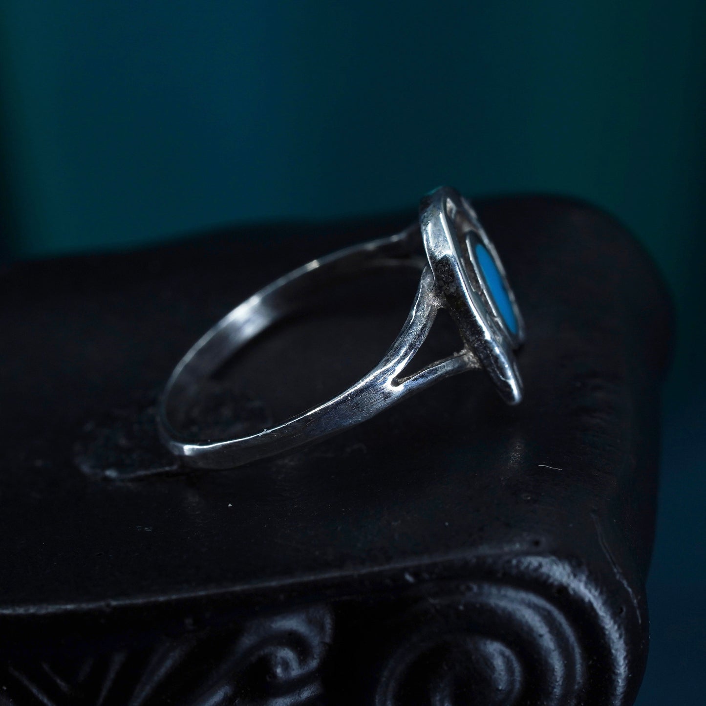 Size 7, Sterling silver ring, Native American, southwestern, 925 horseshoe band