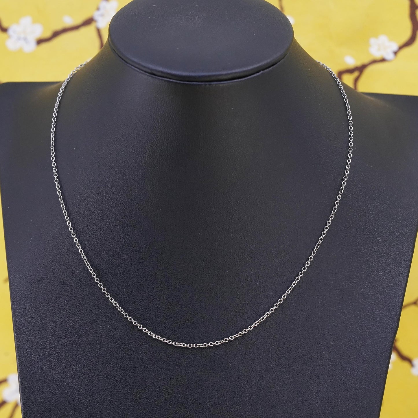 16” 1.6mm, vintage Sterling silver necklace, 925 circle chain