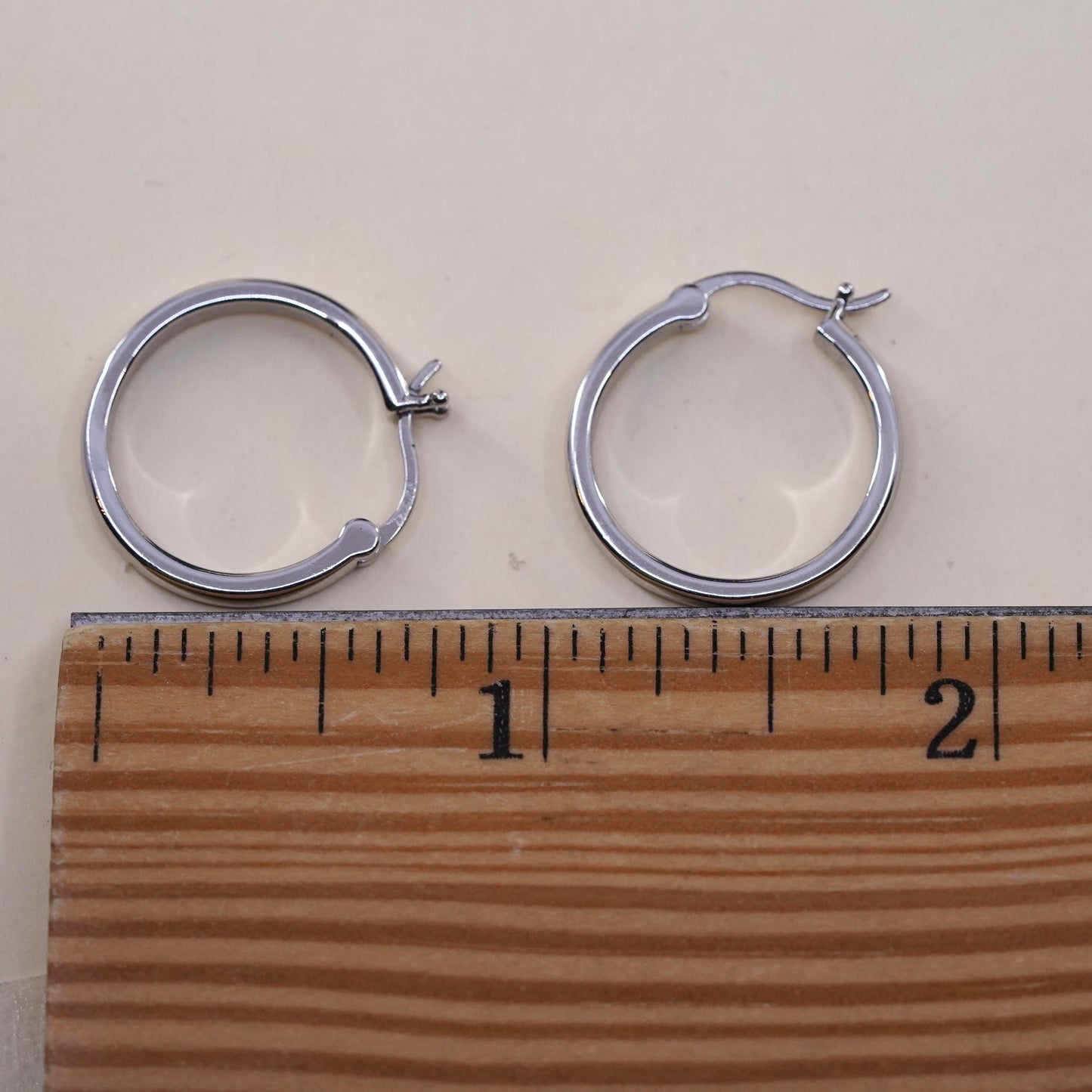 0.75", sterling silver loop earrings, fashion minimalist, fine 925 silver hoops