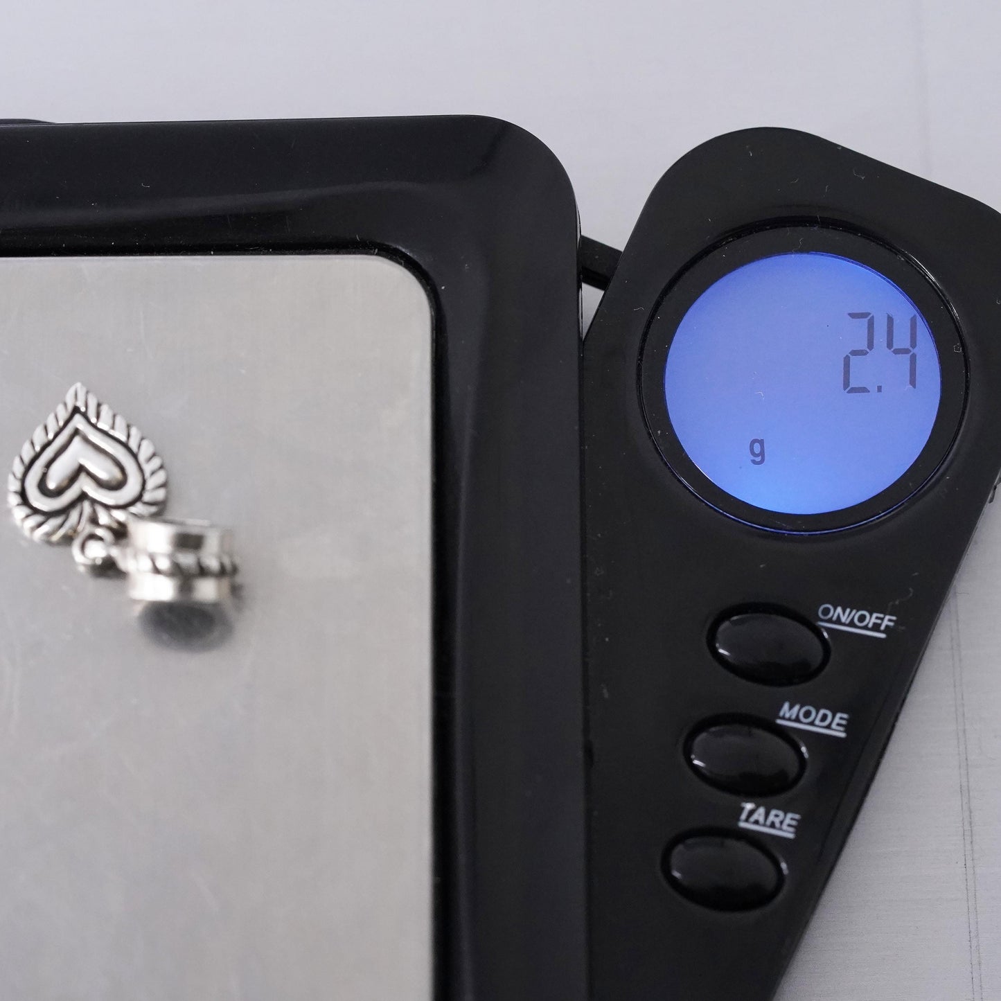 Vintage sterling silver handmade pendant, 925 heart charm