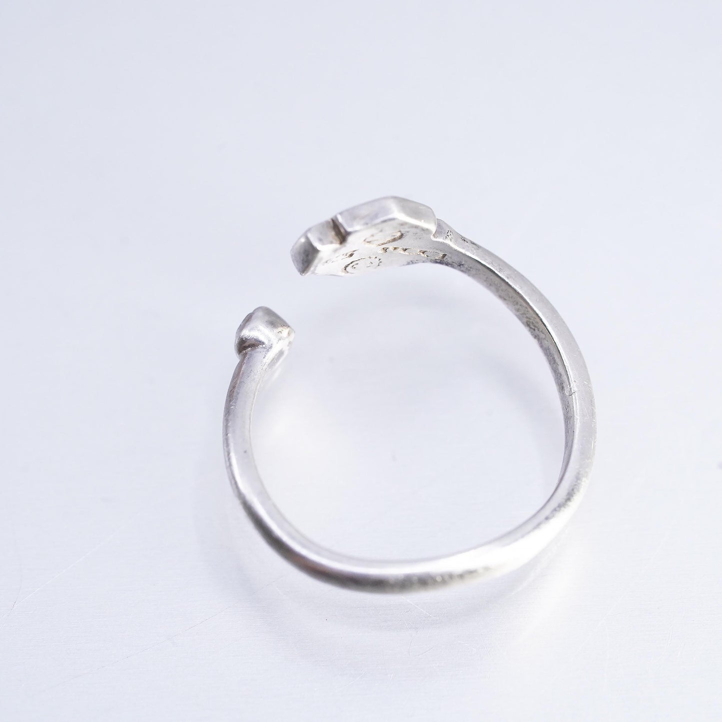 Harley Davidson Bar & Shield Wrap Ring 925 Sterling Silver Open Adjustable Ring